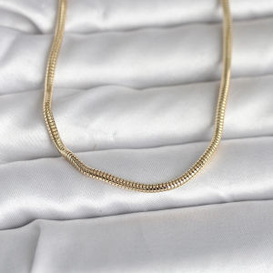 CM 14K Gold Renk Yılan Zincir Model 60 cm Kadın Kolye
