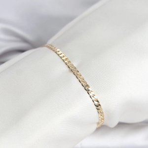 CM 14K Gold Renk Zincirli Model Kadın Bileklik