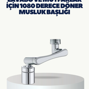 Çok Yönlü Dönebilen Musluk Başlığı 2 Fonksiyonlu Su Akışı