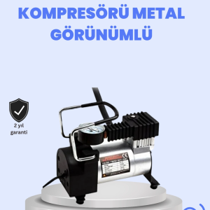 DC 12V Metal Hava Kompresörü Araç Lastik Şişirme 35L/Dk