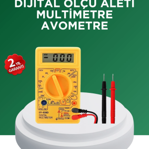 Dijital Multimetre Ölçü Aleti AC DC Ölçüm ve LCD Ekranlı