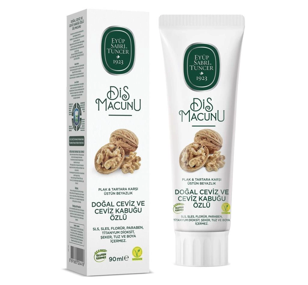 Doğal Diş Macunu 90 Gr Ceviz & Ceviz Kabuğu Özlü 1 Doğal Diş Macunu 90 Gr Ceviz & Ceviz Kabuğu Özlü