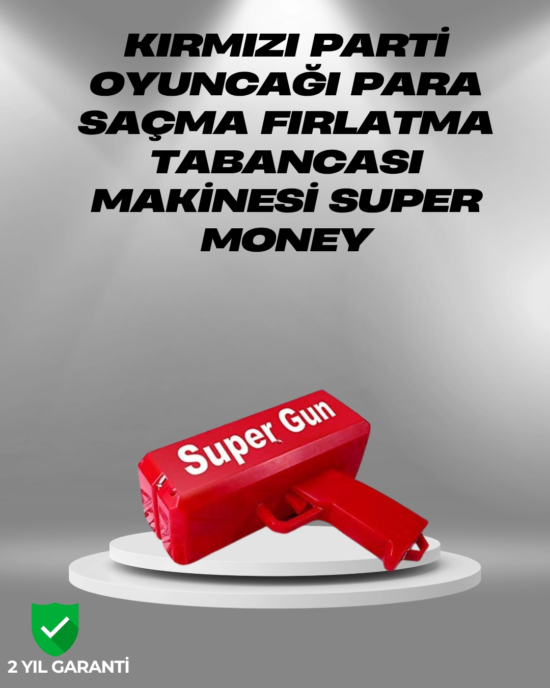 Dolar Boyutunda Kâğıt Atışı Yapan Pil ile Çalışan Oyuncak Tabanca 1 Dolar Boyutunda Kâğıt Atışı Yapan Pil ile Çalışan Oyuncak Tabanca