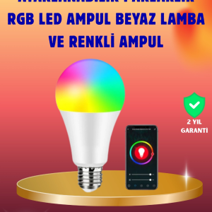 Enerji Verimli Akıllı LED Ampul, Uzaktan Kontrol Özellikli