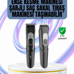 Ergonomik Tasarımlı, 3 Taraklı Profesyonel Şarjlı Saç Sakal Tıraş Makinesi