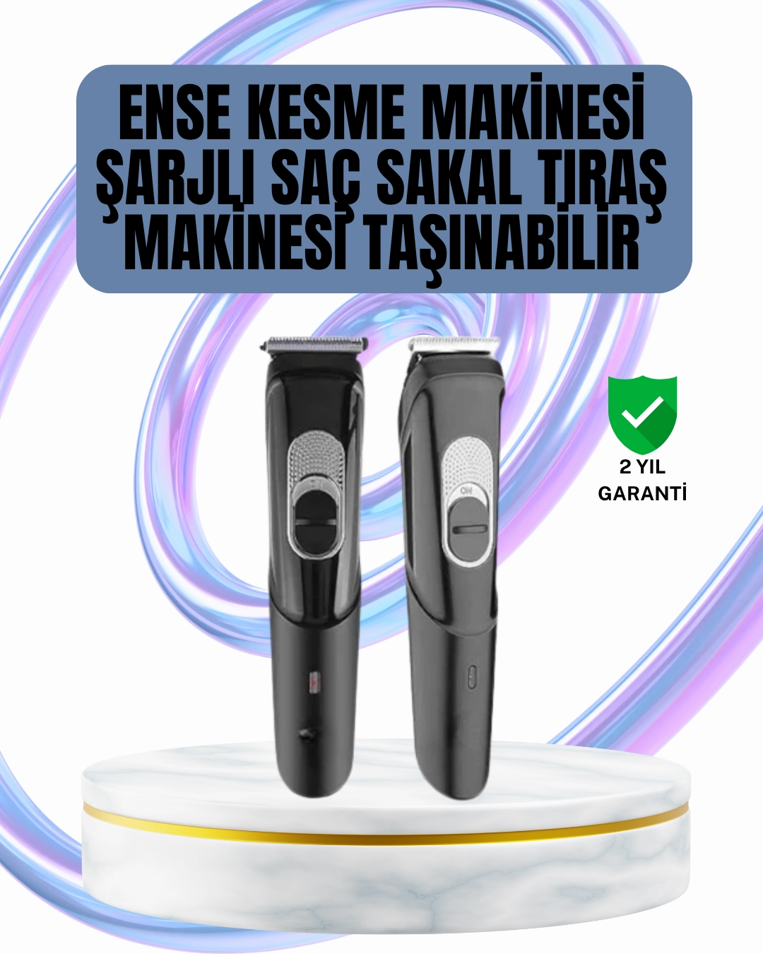 Ergonomik Tasarımlı, 3 Taraklı Profesyonel Şarjlı Saç Sakal Tıraş Makinesi 1 Ergonomik Tasarımlı, 3 Taraklı Profesyonel Şarjlı Saç Sakal Tıraş Makinesi