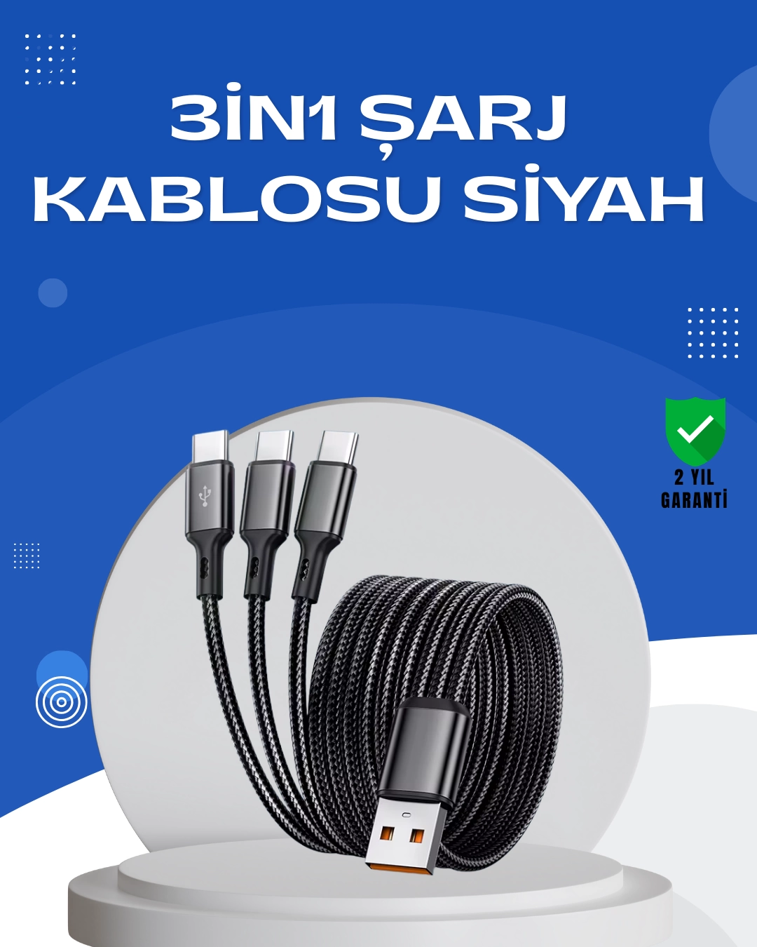 Evrensel 3 Başlıklı Şarj Kablosu – iPhone Huawei Samsung İçin 1 Evrensel 3 Başlıklı Şarj Kablosu – iPhone Huawei Samsung İçin