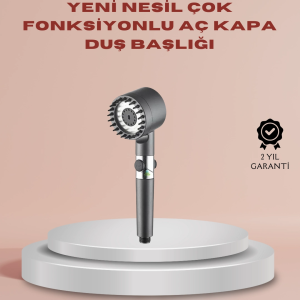 Filtreli Masaj Özellikli Duş Başlığı Aç Kapa Tuşlu