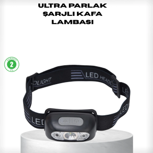 Gece Balıkçılığı İçin Ultra Parlak Şarjlı Kafa Lambası | 4 Işık Modu + USB Şarj