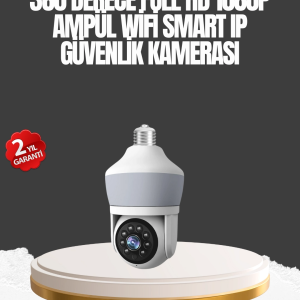 Gece Görüşlü Mobil Uygulamalı Akıllı Ampül Kamera