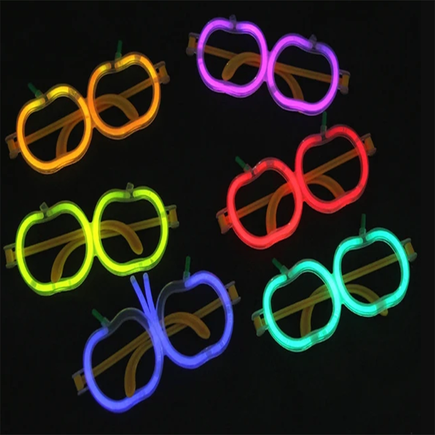 Glow  Elma Gözlük - Glow Partisi Gözlüğü - Glow  Gözlük 12 Adet