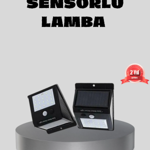 Güneş Enerjili Sensörlü Dış Mekan Duvar Lambası – 3 Modlu, 2200mAh Pil, 120° Algılama