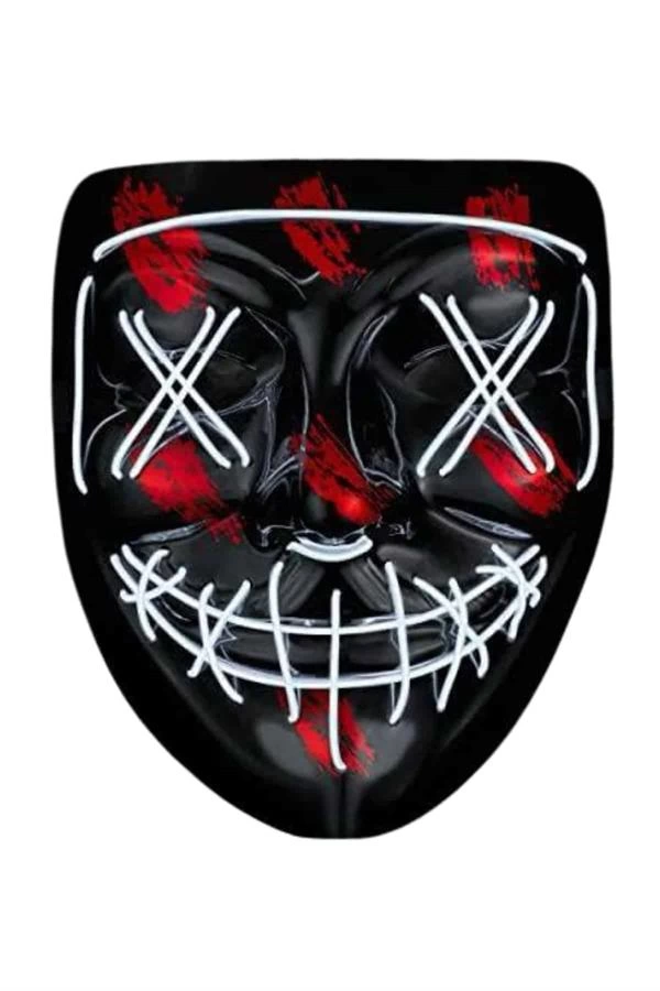 Hallowen Parti Maskesi Neon Led Işıklı Maske 3 Modlu Cadılar Bayramı Maskesi 1 Hallowen Parti Maskesi Neon Led Işıklı Maske 3 Modlu Cadılar Bayramı Maskesi