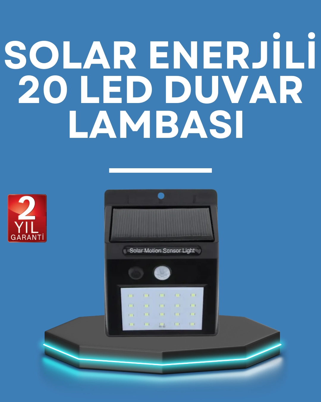 Hareket Algılamalı Solar LED Güvenlik Lambası 1 Hareket Algılamalı Solar LED Güvenlik Lambası