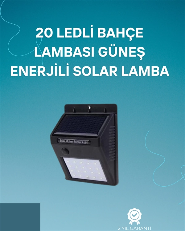 Hareket Sensörlü Solar Lamba | 120° Algılama Açısı, 3-4 Metre Mesafe, Suya Dayanıklı LED 1 Hareket Sensörlü Solar Lamba | 120° Algılama Açısı, 3-4 Metre Mesafe, Suya Dayanıklı LED