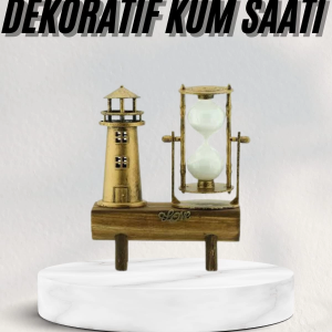 Hediyelik Kum Saati Retro Dekoratif Deniz Feneri Kum Saati