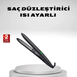 Isı Ayarlı Saç Düzleştirici Titanyum Seramik Plaka, Dijital Ekran