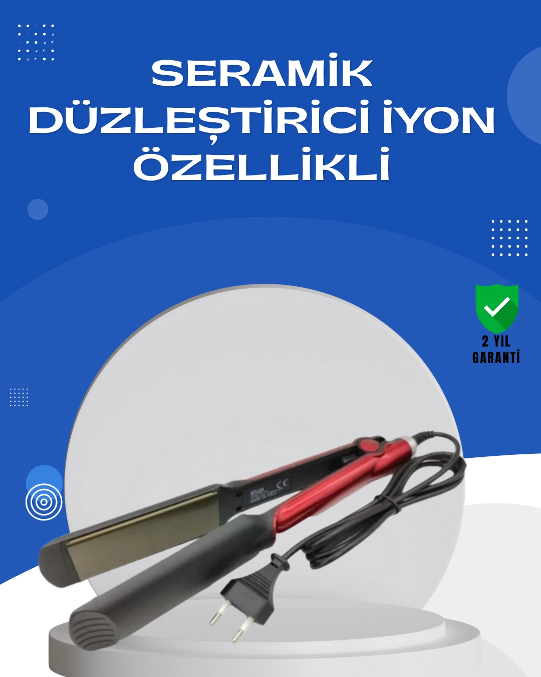 Iyon Teknolojili Düzleştirici – Düzleştirici ve Dalga Yapma Özellikli 1 Iyon Teknolojili Düzleştirici – Düzleştirici ve Dalga Yapma Özellikli
