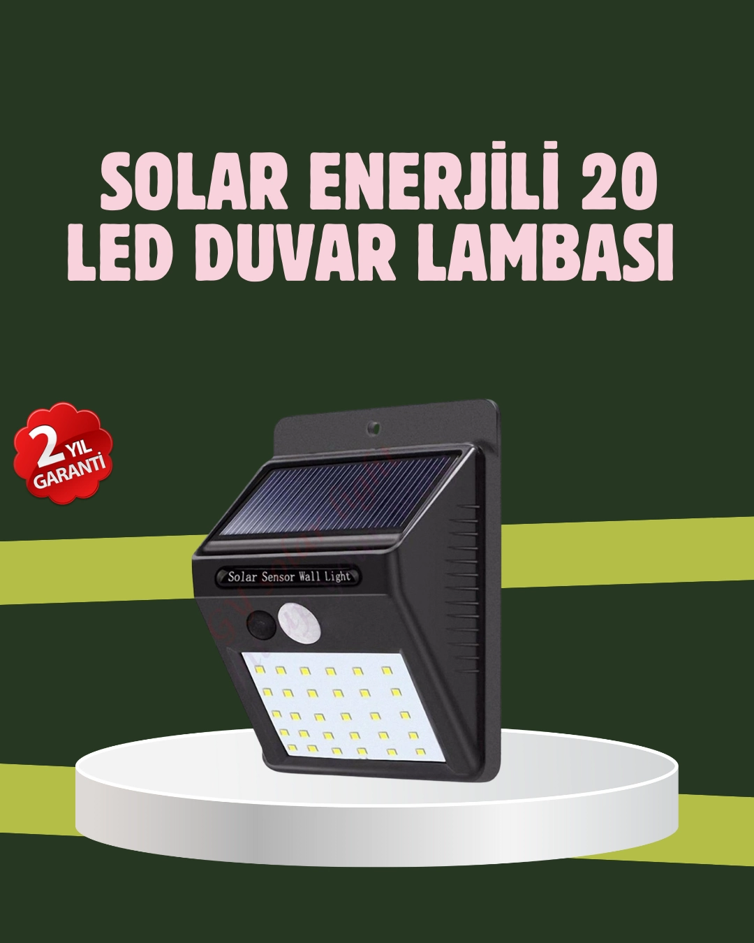 Kablo Gerektirmeyen Solar LED Bahçe ve Veranda Işığı 1 Kablo Gerektirmeyen Solar LED Bahçe ve Veranda Işığı