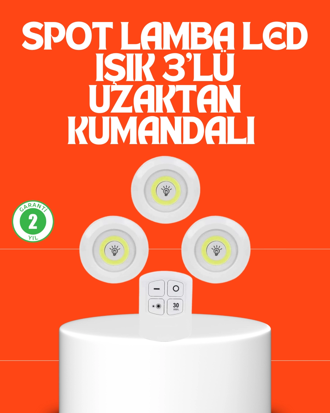 Kablosuz 3 Lü Spot Led Lamba Seti Uzaktan Kumandalı Enerji Tasarruflu Aydınlatma 1 Kablosuz 3 Lü Spot Led Lamba Seti Uzaktan Kumandalı Enerji Tasarruflu Aydınlatma