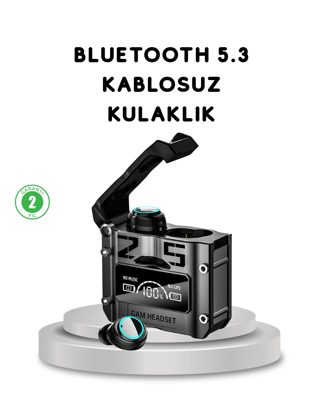 Kablosuz Bluetooth 5.3 Kulaklık – Aktif Gürültü Engelleme ve Gecikmesiz Oyun Modu 1 Kablosuz Bluetooth 5.3 Kulaklık – Aktif Gürültü Engelleme ve Gecikmesiz Oyun Modu