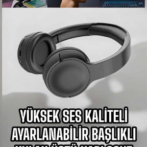 Kablosuz Bluetooth Kulaklık ANC/ENC Destekli Kulak Üstü Yüksek Ses Kaliteli