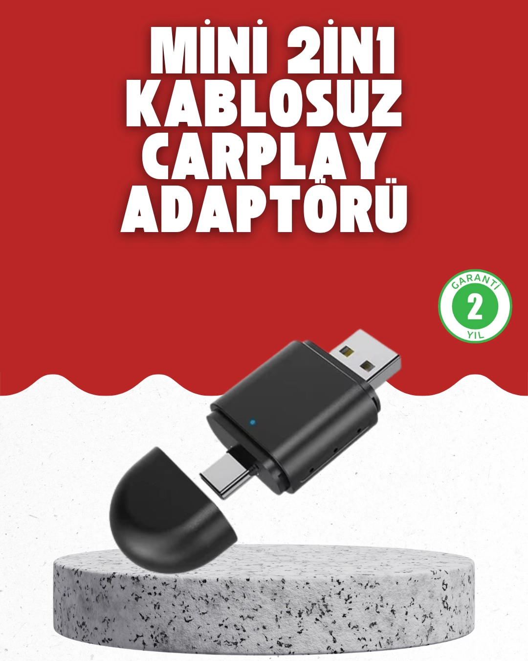 Kablosuz CarPlay Dönüştürücü – Akıllı Tak & Çalıştır Araç Adaptörü 1 Kablosuz CarPlay Dönüştürücü – Akıllı Tak & Çalıştır Araç Adaptörü