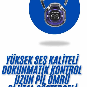 Kablosuz Dijital Göstergeli Powerbanklı IOS ve  Android Uyumlu Gaming Kulaklık