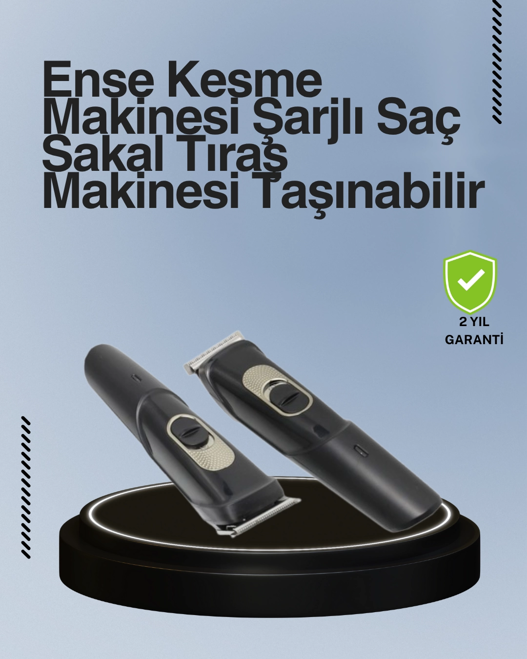 Kablosuz, Paslanmaz Çelik Bıçaklı Profesyonel Saç ve Sakal Tıraş Makinesi – Sessiz, Güçlü ve Ergonomik 1 Kablosuz, Paslanmaz Çelik Bıçaklı Profesyonel Saç ve Sakal Tıraş Makinesi – Sessiz, Güçlü ve Ergonomik