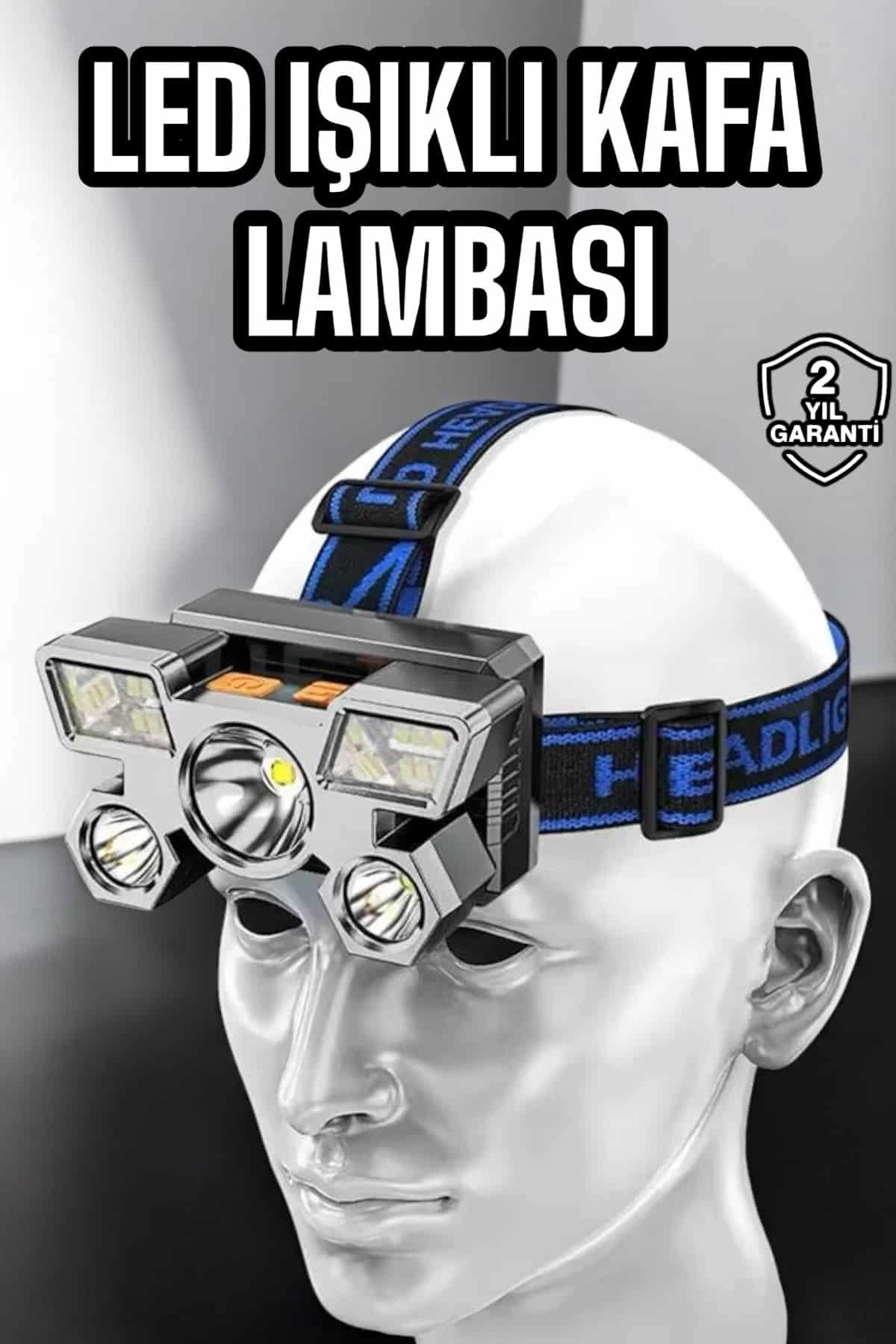 Kafa Lambası Hafif ve Esnek Çift Anahtarlı Far Led Işık 1 Kafa Lambası Hafif ve Esnek Çift Anahtarlı Far Led Işık