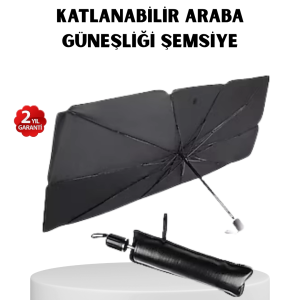 Katlanabilir Ön Cam Güneşliği Şemsiye – Her Araca Uygun Isı ve Işık Koruması