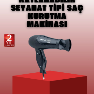Katlanabilir Saç Kurutma Makinesi Seyahat Tipi Taşınabilir Tasarım