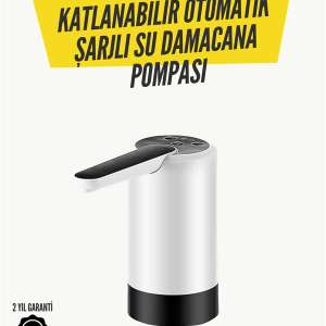 Katlanabilir Şarjlı Damacana Su Pompası Pratik Kullanım