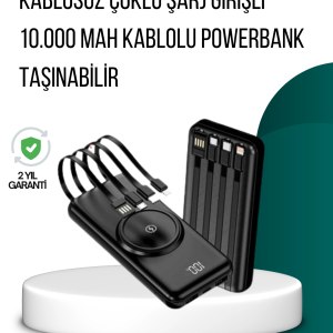 Kompakt Tasarım, Güçlü Performans – 10000mAh Kablosuz Powerbank