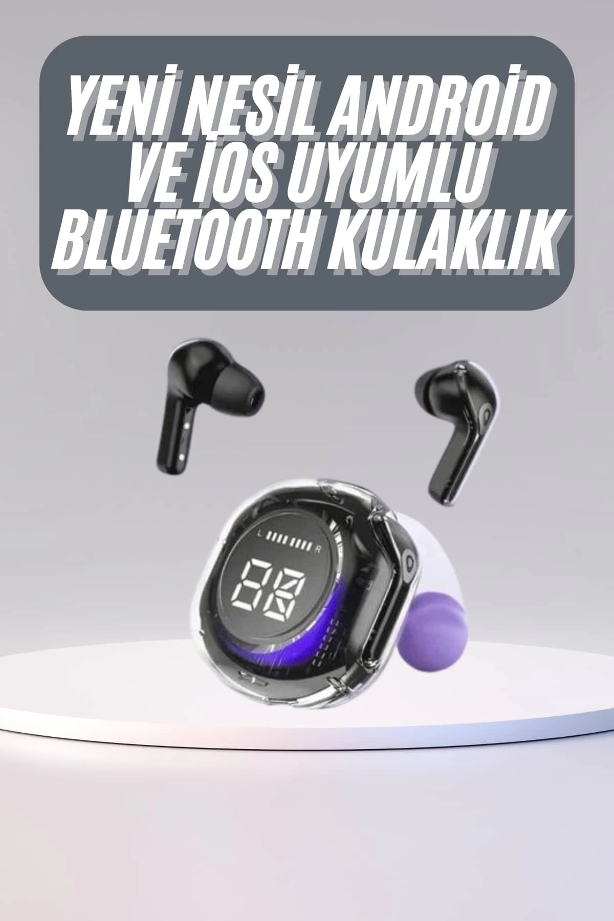Kulak İçi Bluetooth Kulaklık ANC ENC Özellikli Şarj Göstergeli Kablosuz Kulaklık 1 Kulak İçi Bluetooth Kulaklık ANC ENC Özellikli Şarj Göstergeli Kablosuz Kulaklık
