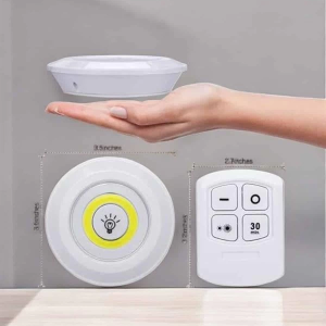 Led Lamba 3'lü Uzaktan Kumandalı Yapışkanlı Beyaz Işık