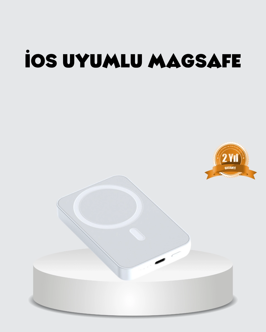 MagSafe Uyumlu Kablosuz Batarya – 27W Hızlı Şarj Destekli Kompakt Güç Bankası