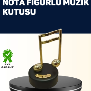 Melodious Music Altın Nota Figürlü Müzik Kutusu