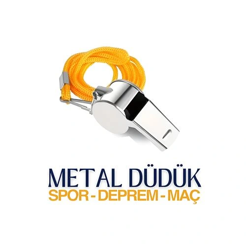 Metal Düdük - Spor Düdüğü - Hakem Düdüğü Metal Deprem Düdüğü  715684