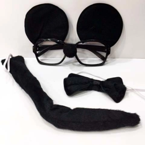 Mickey Mouse Gözlüğü Papyonu Kuyruğu Seti