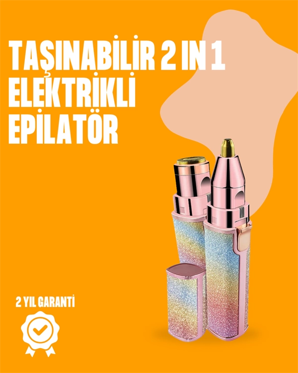 Mini USB Şarjlı Elektrikli Epilatör – Kaş ve Yüz Tüy Temizliği İçin 2'si 1 Arada 1 Mini USB Şarjlı Elektrikli Epilatör – Kaş ve Yüz Tüy Temizliği İçin 2'si 1 Arada