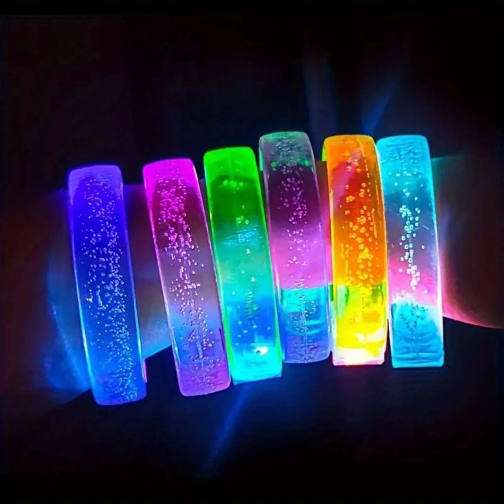 Mor Led Işıklı Baskı Yapılabilen Pilli Bileklik Bilezik 1,5 cm Genişlik 1 Mor Led Işıklı Baskı Yapılabilen Pilli Bileklik Bilezik 1,5 cm Genişlik