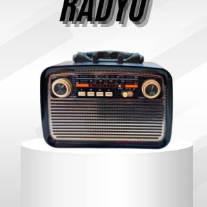 Müzik Kutusu Bluetooth Bağlantılı El Fenerli Nostaljik Tasarım Radyo