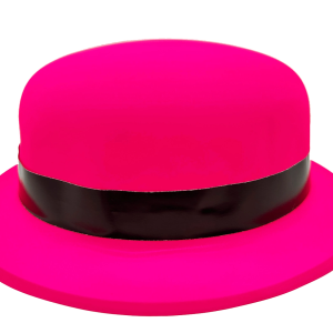 Neon Partisi Pembe Renk Melon Plastik Parti Şapkası