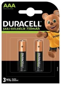 Şarj Edilebilir Pil 2'Li AAA 750 mAh