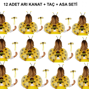 Okul Gösterileri için 12'li Arı Kanadı Seti - Etkinlik Kanatları