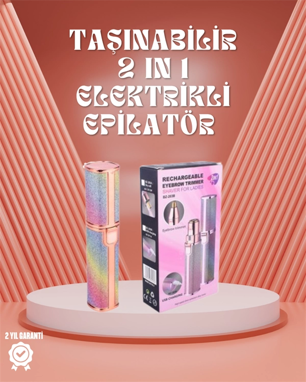 Paslanmaz Çelik Bıçaklı USB Epilatör – Kaş, Üst Dudak ve Çene Tüy Temizleyici 1 Paslanmaz Çelik Bıçaklı USB Epilatör – Kaş, Üst Dudak ve Çene Tüy Temizleyici