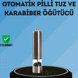 Pilli Baharat Değirmeni Karabiber Tuz ve Baharat Öğütücü