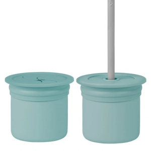 Ham+Hüp Pipetli Silikon Bardak Seti Aqua Green / Powder Grey