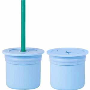 Ham+Hüp Pipetli Silikon Bardak Seti Mineral Blue / Aqua Green